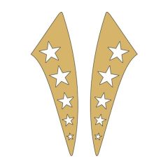 CG GOLD YILDIZLI ÇAMURLUK YAN STİCKER