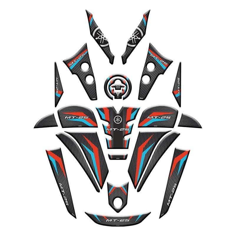 YAMAHA MT25 2020 - 2023 UYUMLU FULL TANK PAD SET 010