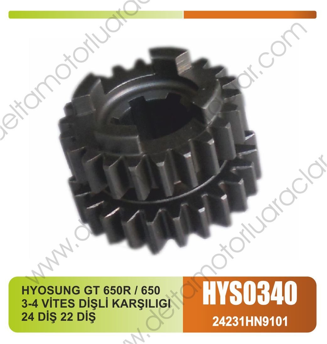 HYOSUNG GT 650R / 650 3-4 VİTES DİŞLİ KARŞILIGI  24 DİŞ 22 DİŞ