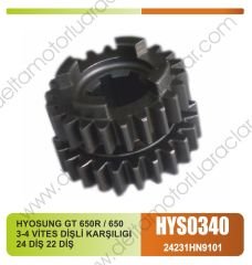HYOSUNG GT 650R / 650 3-4 VİTES DİŞLİ KARŞILIGI  24 DİŞ 22 DİŞ