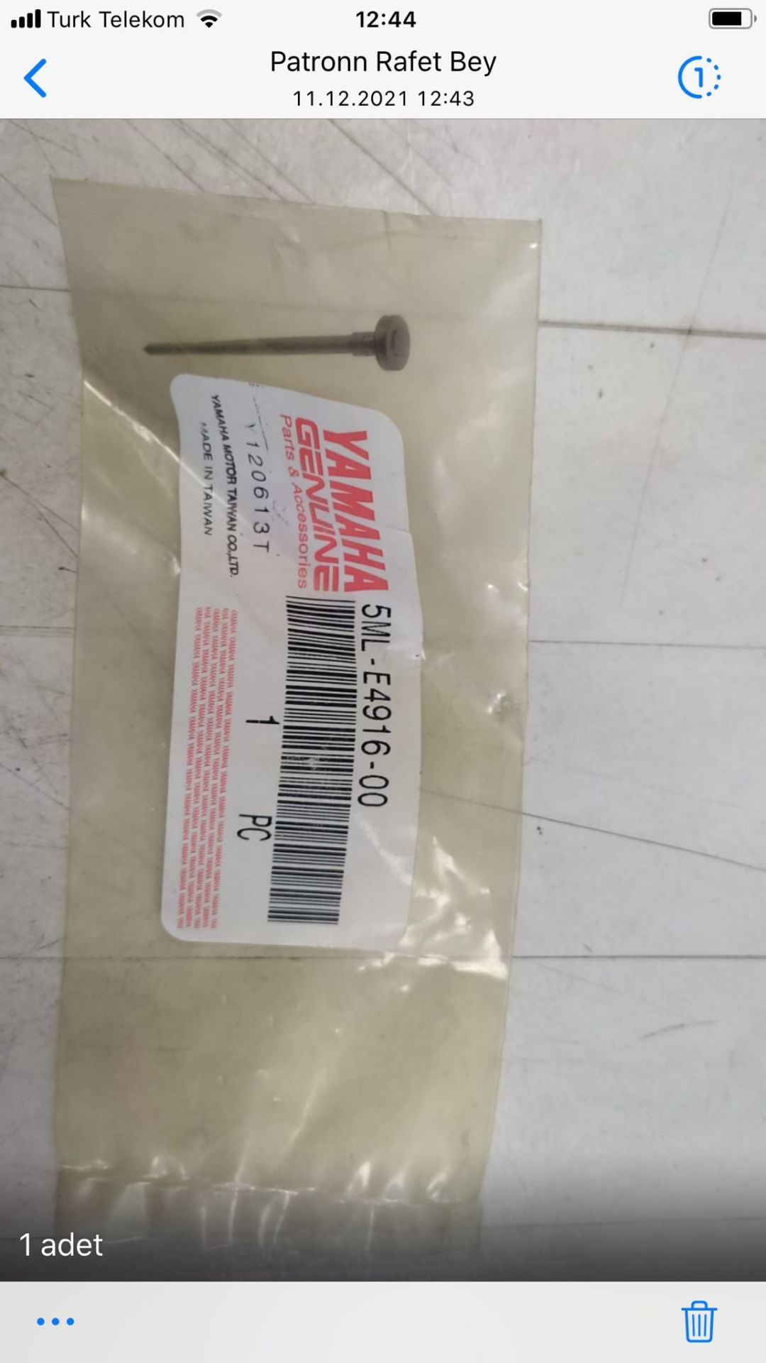 YAMAHA CYGNUS (NCX125) ORİJİNAL KARBÜRATÖR İĞNESİ 5ML-E4916-00