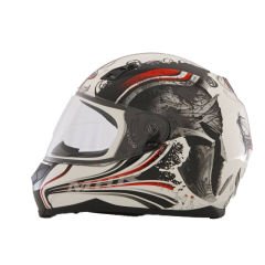 MHR HELMET FULL FACE BEYAZ DESEN KASK M BEDEN