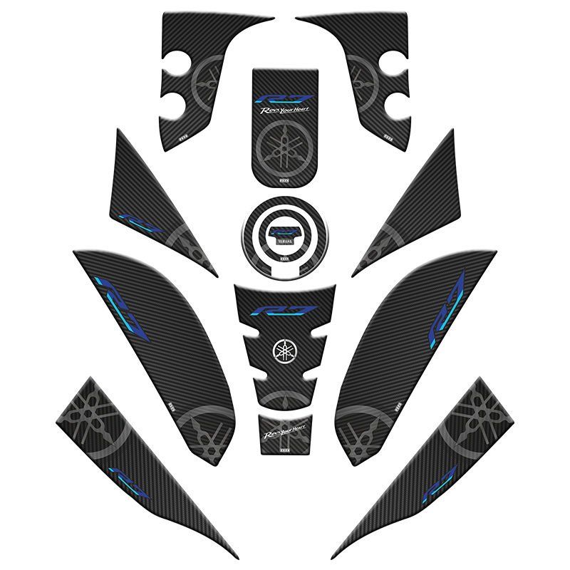 YAMAHA R7 2021 - 2022 UYUMLU FULL TANK PAD SET 002