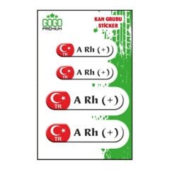 KAN GRUBU III A Rh(+) BEYAZ DÖRTLÜ DAMLA ETİKET