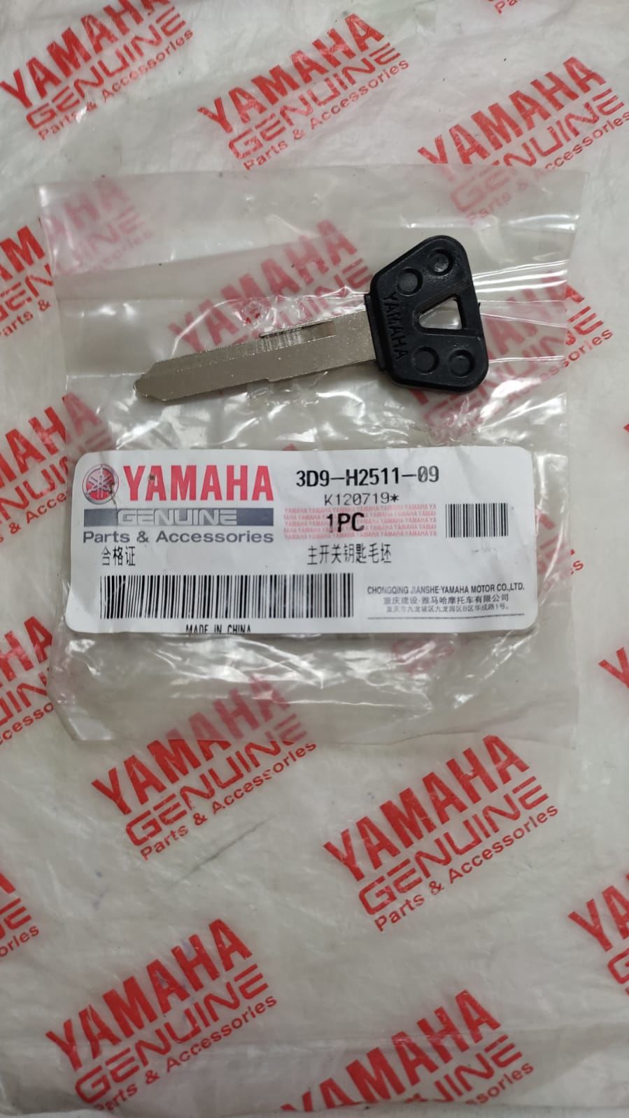 YAMAHA YBR 125cc ORİJİNAL YEDEK ANAHTAR 3D9-H2511-09