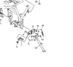 YAMAHA XT660 ORİJİNAL YOLCU BASAMAK BURCU 90387-06X37