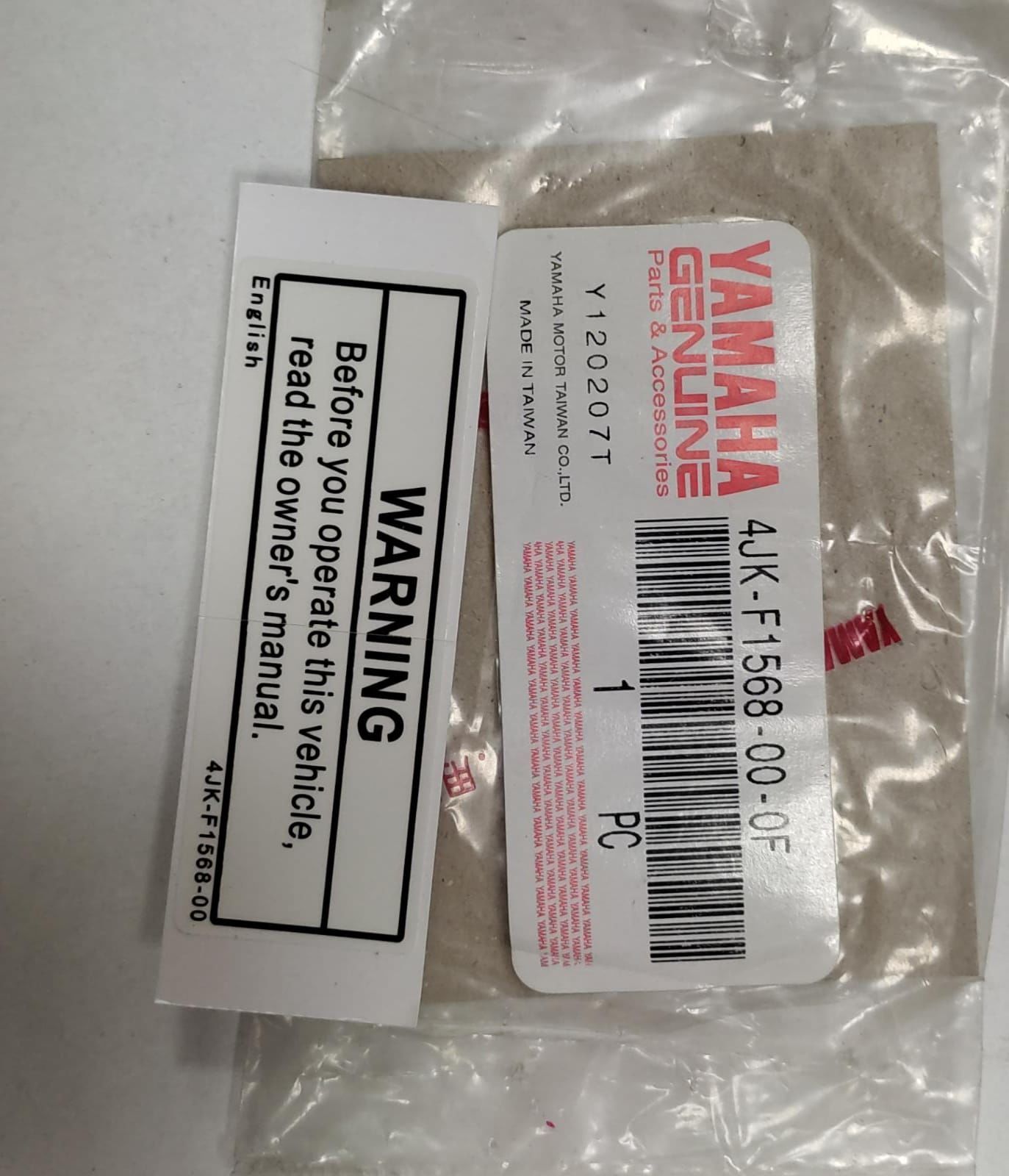 YAMAHA CYGNUS ORİJİNAL UYARI YAZISI STICKER 4JK-F1568-00-0F