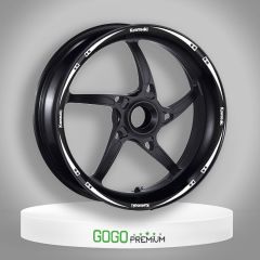 BEYAZ SİYAH KAWASAKİ UYUMLU REFLEKTÖRLÜ JANT ŞERİDİ