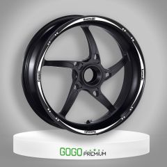 SİYAH BEYAZ KAWASAKİ UYUMLU REFLEKTÖRLÜ JANT ŞERİDİ