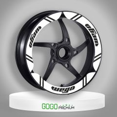 TVS WEGO 110 2012 - 2022 UYUMLU BEYAZ GENİŞ JANT ŞERİDİ