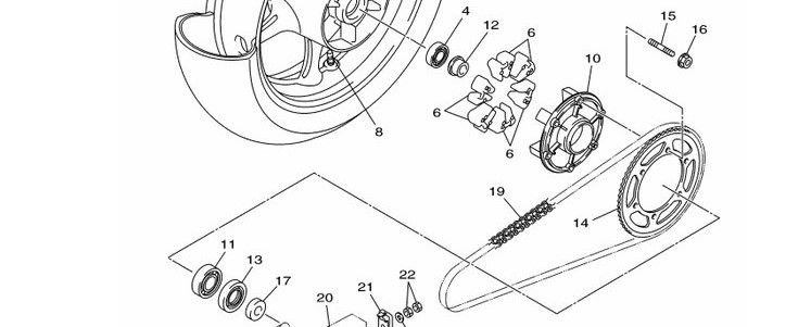 YAMAHA XJ6 ORİJİNAL  ZİNCİR  94582-24118