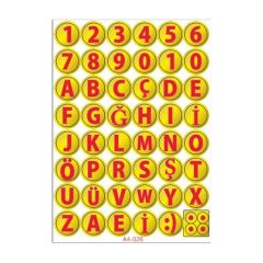 A4 STİCKER 026 TEK PAKET ÇOKLU STİCKER
