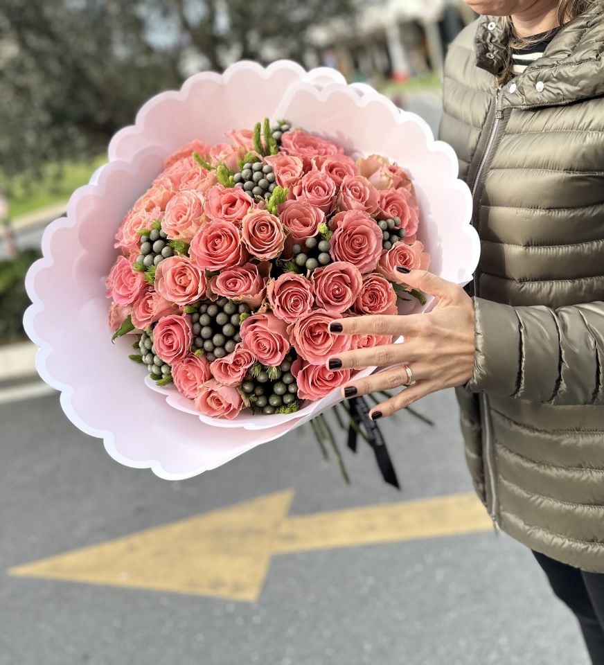 Şeker Pembe Gül Buketi