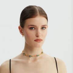 In Line Owls Necklace