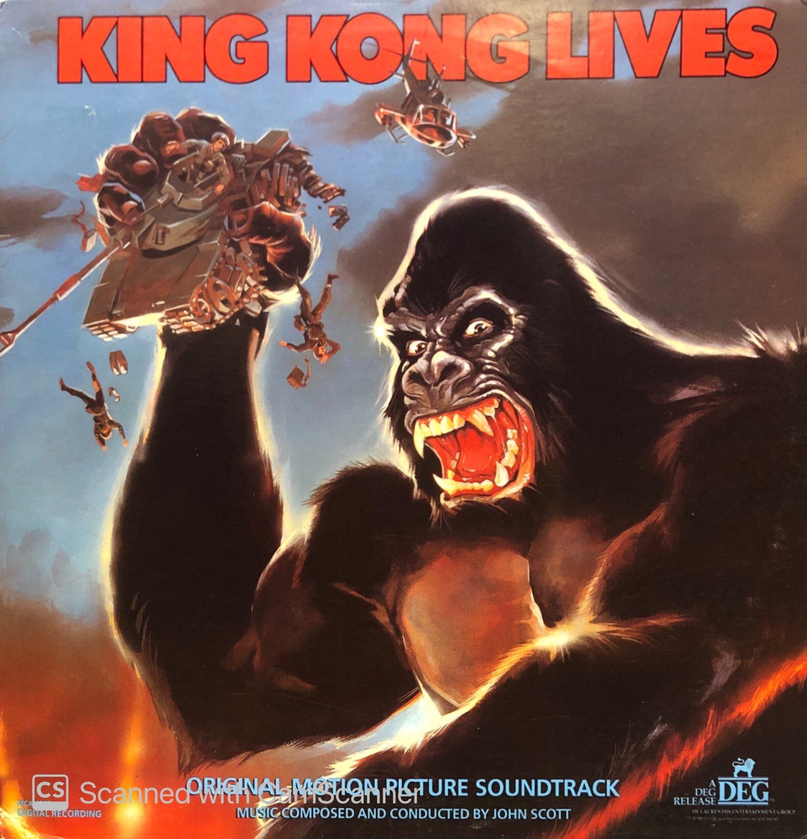 John Scott / Graunke Symphony Orchestra* – King Kong Lives (Original Motion Picture Soundtrack) LP