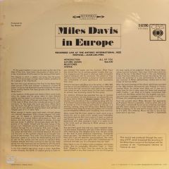 Miles Davis – Miles Davis In Europe LP