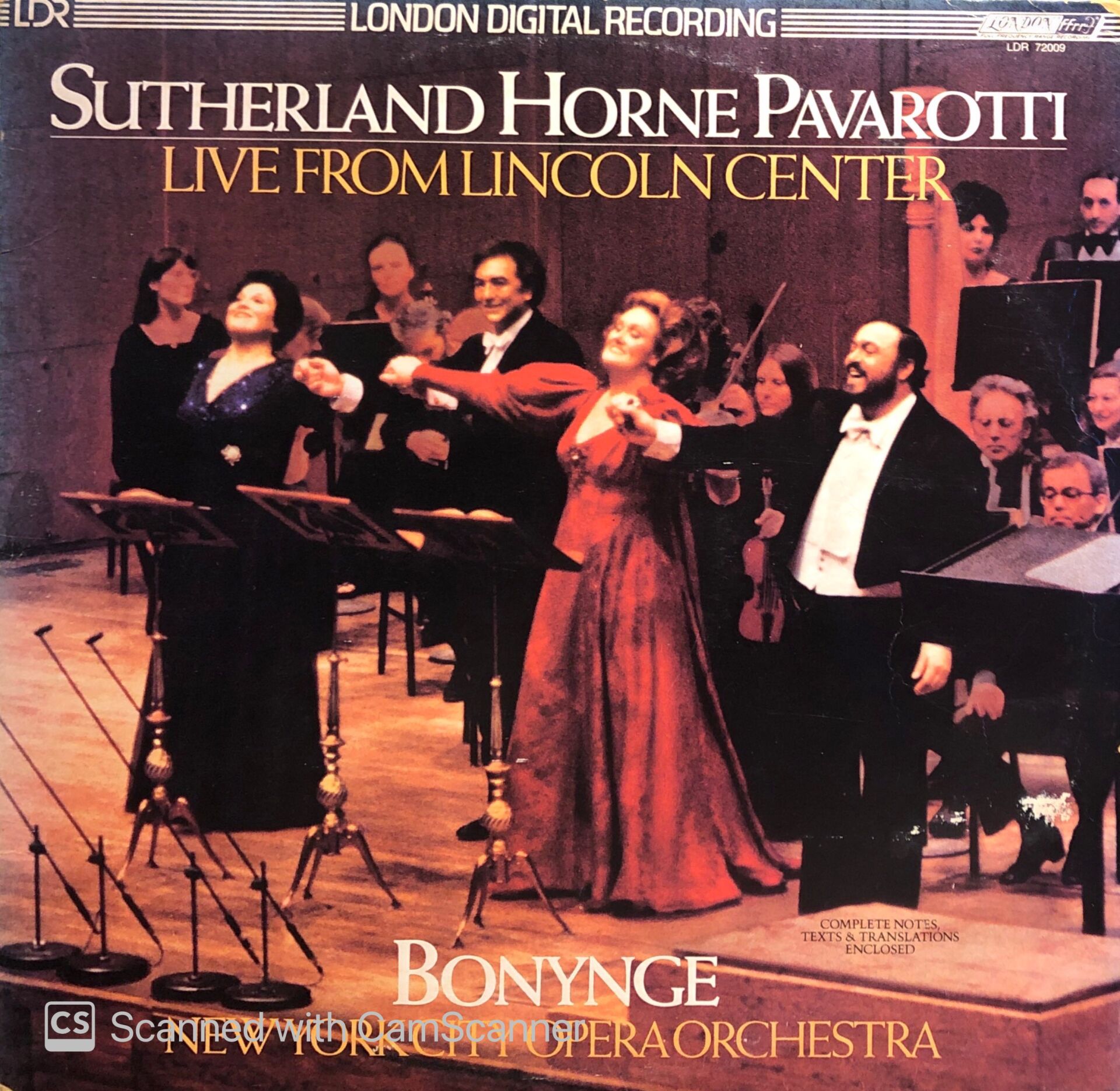 Sutherland, Horne, Pavarotti – Live From Lincoln Center LP