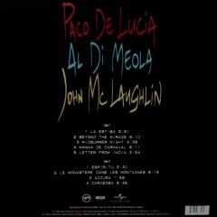 Paco De Lucía, Al Di Meola, John McLaughlin – The Guitar Trio LP