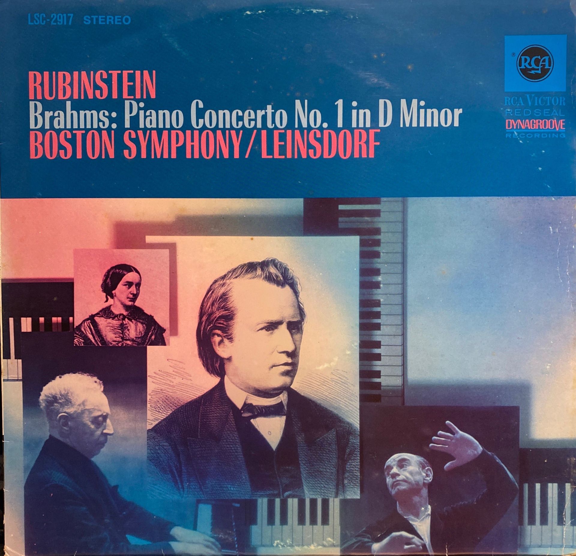 Arthur Rubinstein, Boston Symphony Orchestra, Erich Leinsdorf / Brahms* – Piano Concerto No. 1 In D Minor, Op. 15 LP