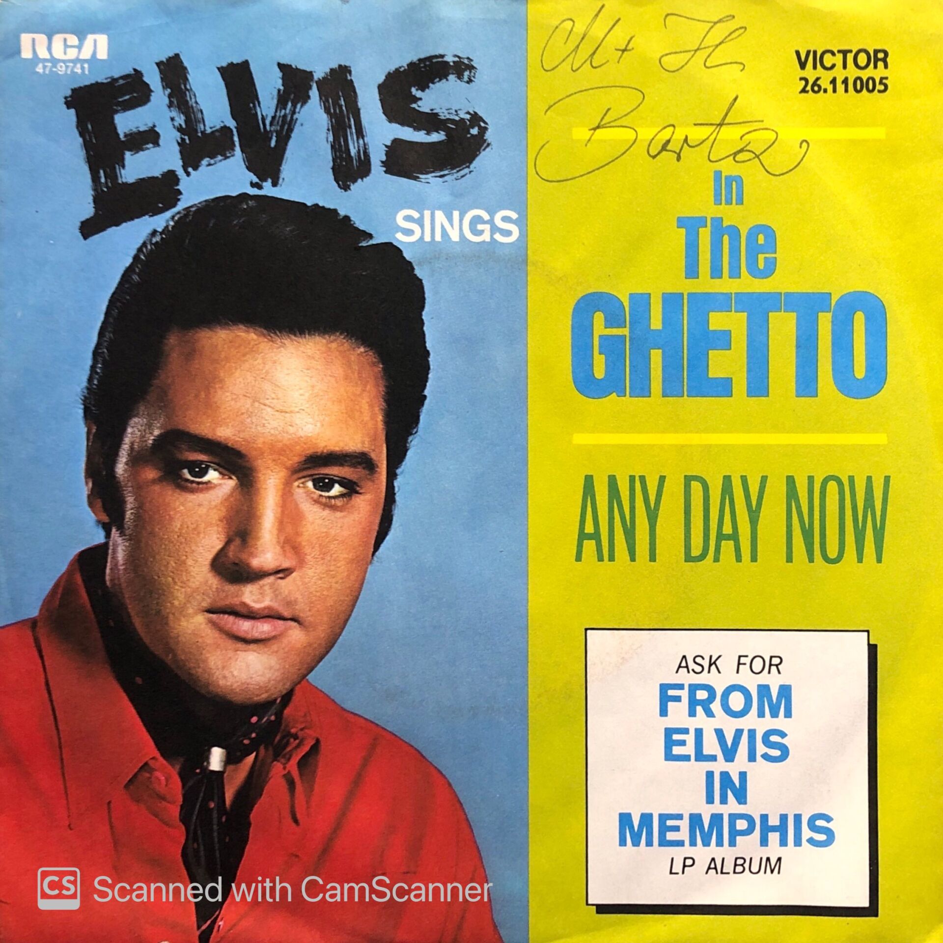 Elvis Presley - In The Ghetto / Any Day Now 45lik