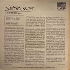 Gabriel Fauré, Albert Ferber – Piano Music Of Gabriel Faure LP