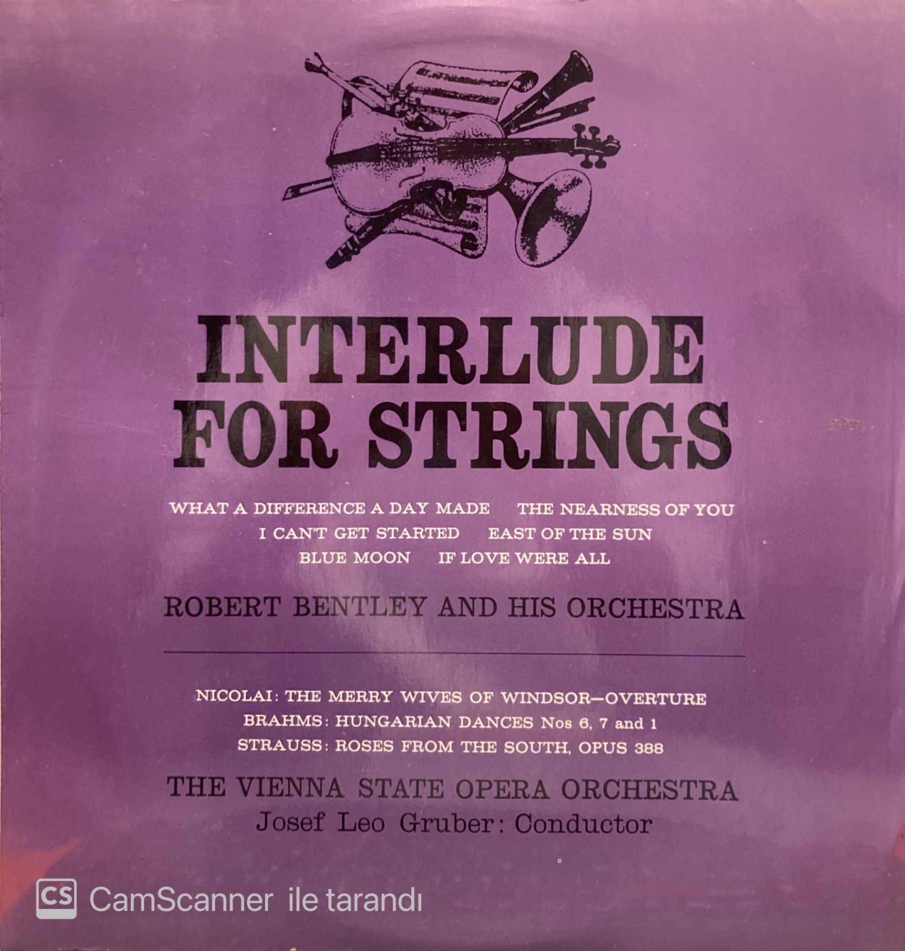 Robert Bentley And His Orchestra / Vienna State Opera Orchestra* – Interlude For Strings LP