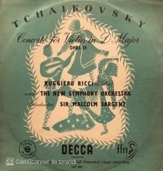 Ruggiero Ricci, Sir Malcolm Sargent, Tchaikovsky*, The New Symphony Orchestra* – Concerto For Violin In D Major, Opus 35 LP