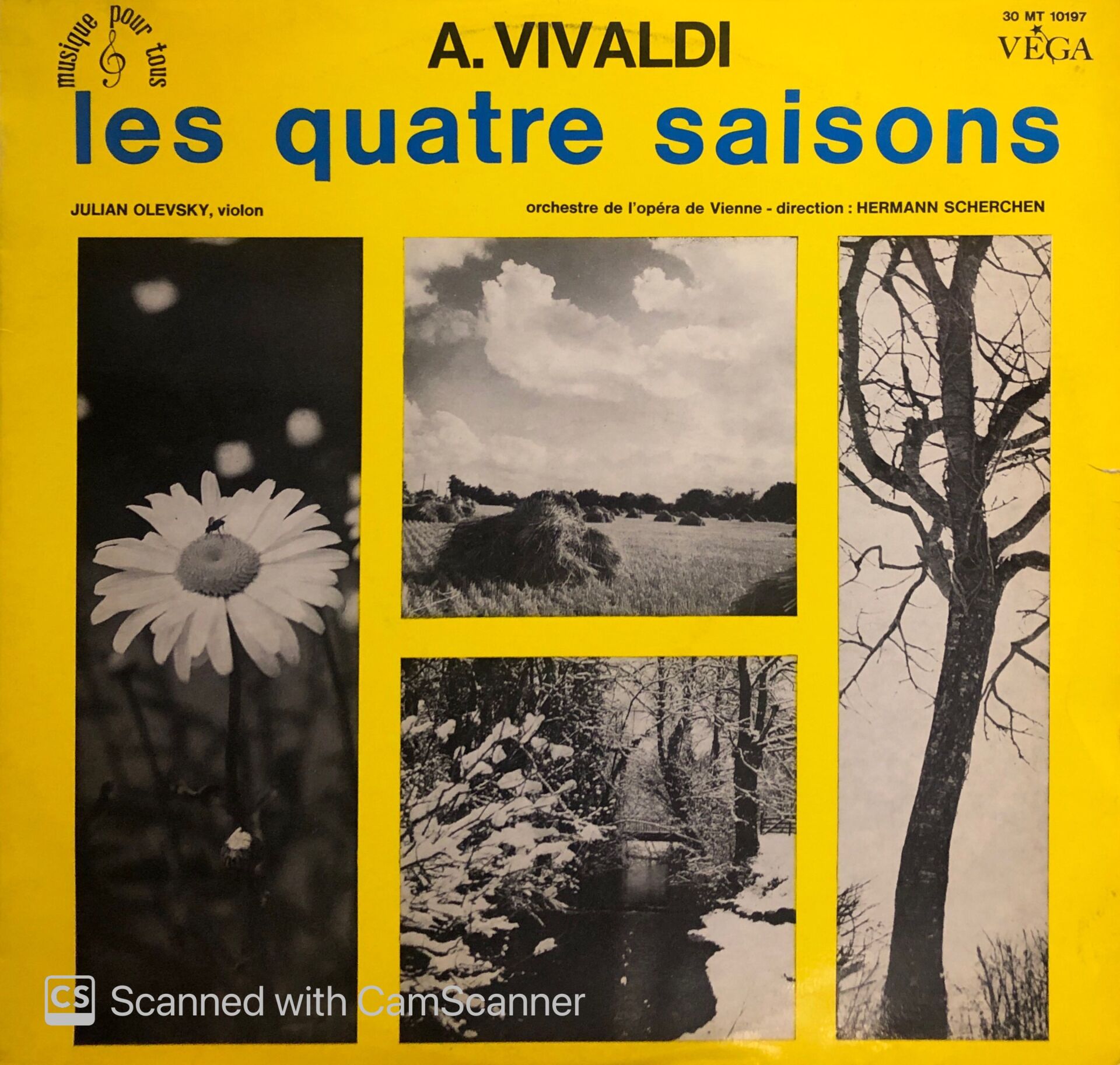 Vivaldi, Vienna State Opera Orchestre Dir: Scherchen – Les Quatre Saisons LP