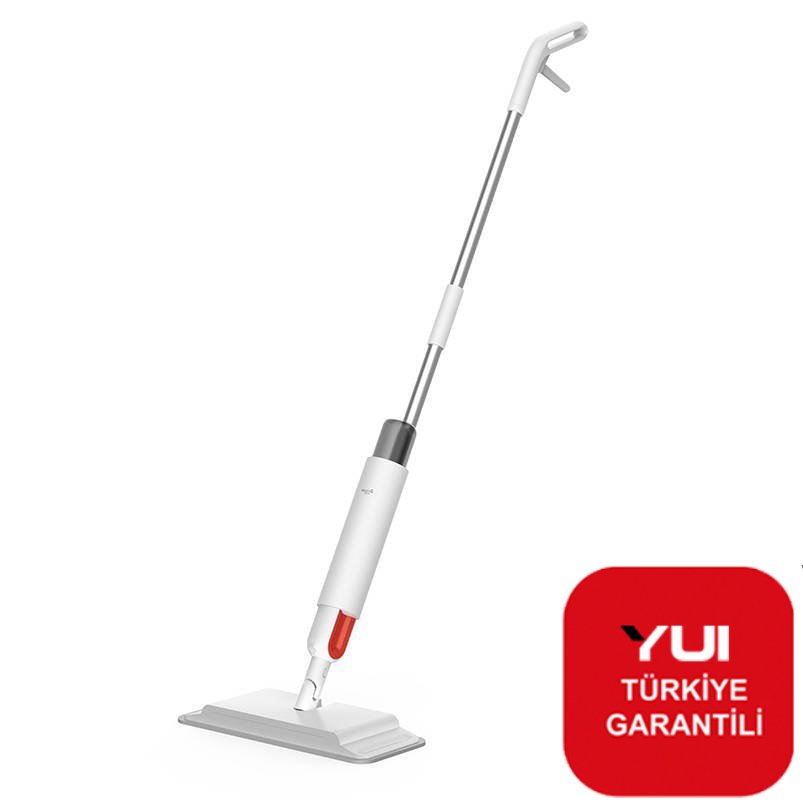 Deerma TB880 360 Derece Dönen Su Püskürtmeli Sprey Mop Paspas+1 Adet MicroFiber Yedek Mop (Deerma Türkiye Garantili) Beyaz