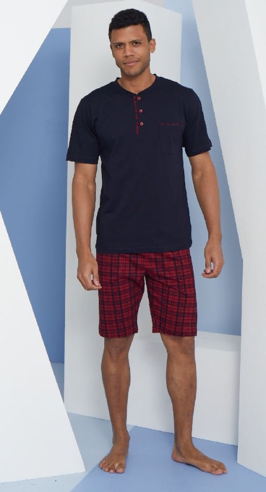 KLY 3 Lü Şortlu Kısa Kol Yazlık Erkek Pijama