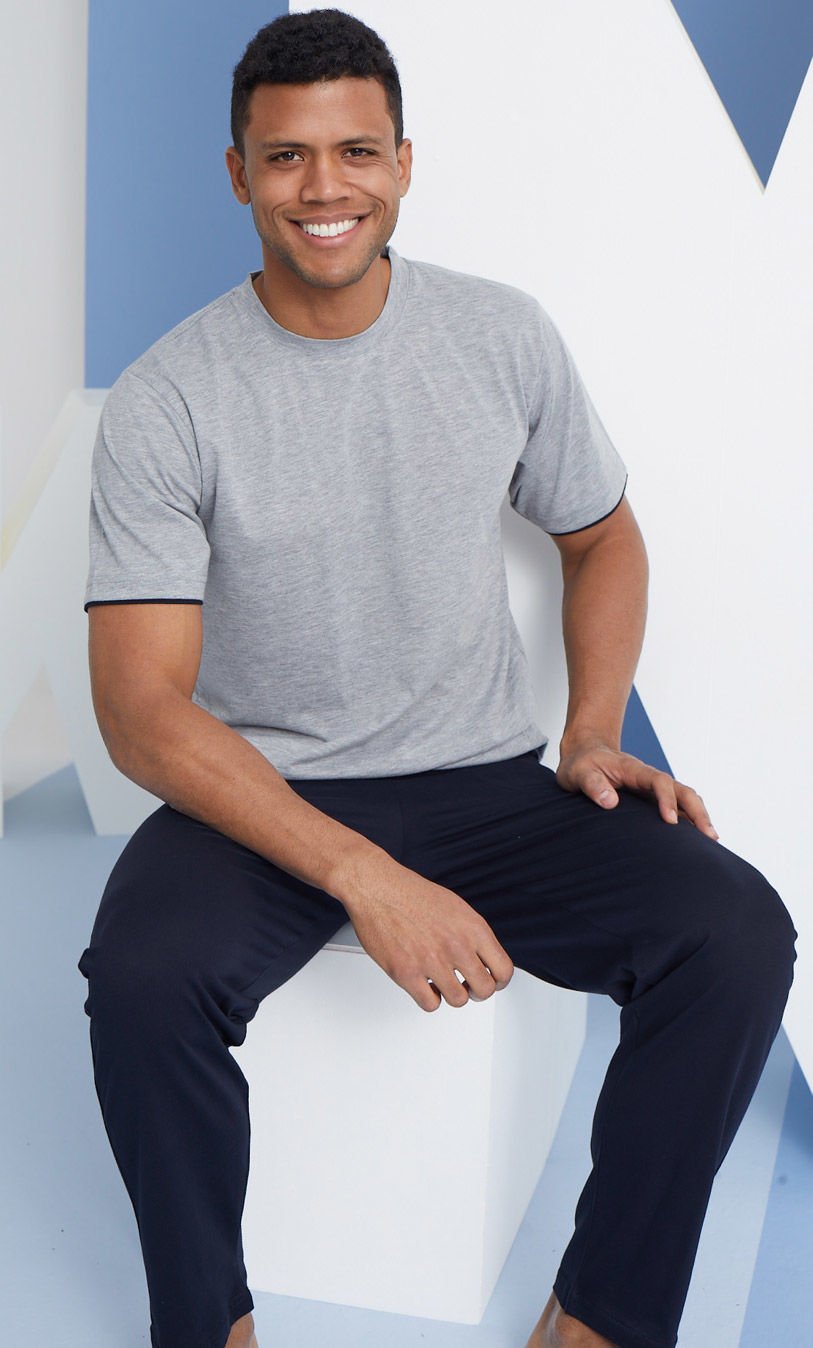 KLY 0 Yaka 3 Lü Şortlu Kısa Kol Yazlık Erkek Pijama