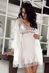 Perin 8050 Saten Dantel Güpür Sabahlıklı 6 Lı Gelin Çeyiz Set Takım