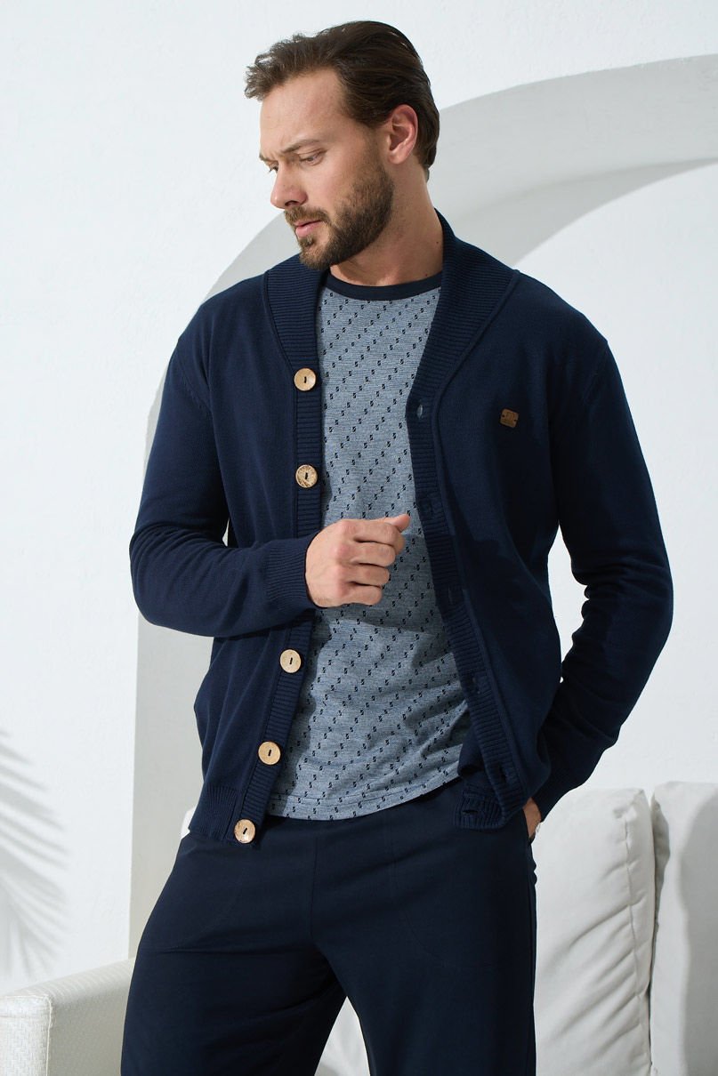 Kly 5041 Damat 5'Li Kısa Hırkalı Kol Şort Takım Ve Uzun Kol Pijama Çeyiz Set Takım