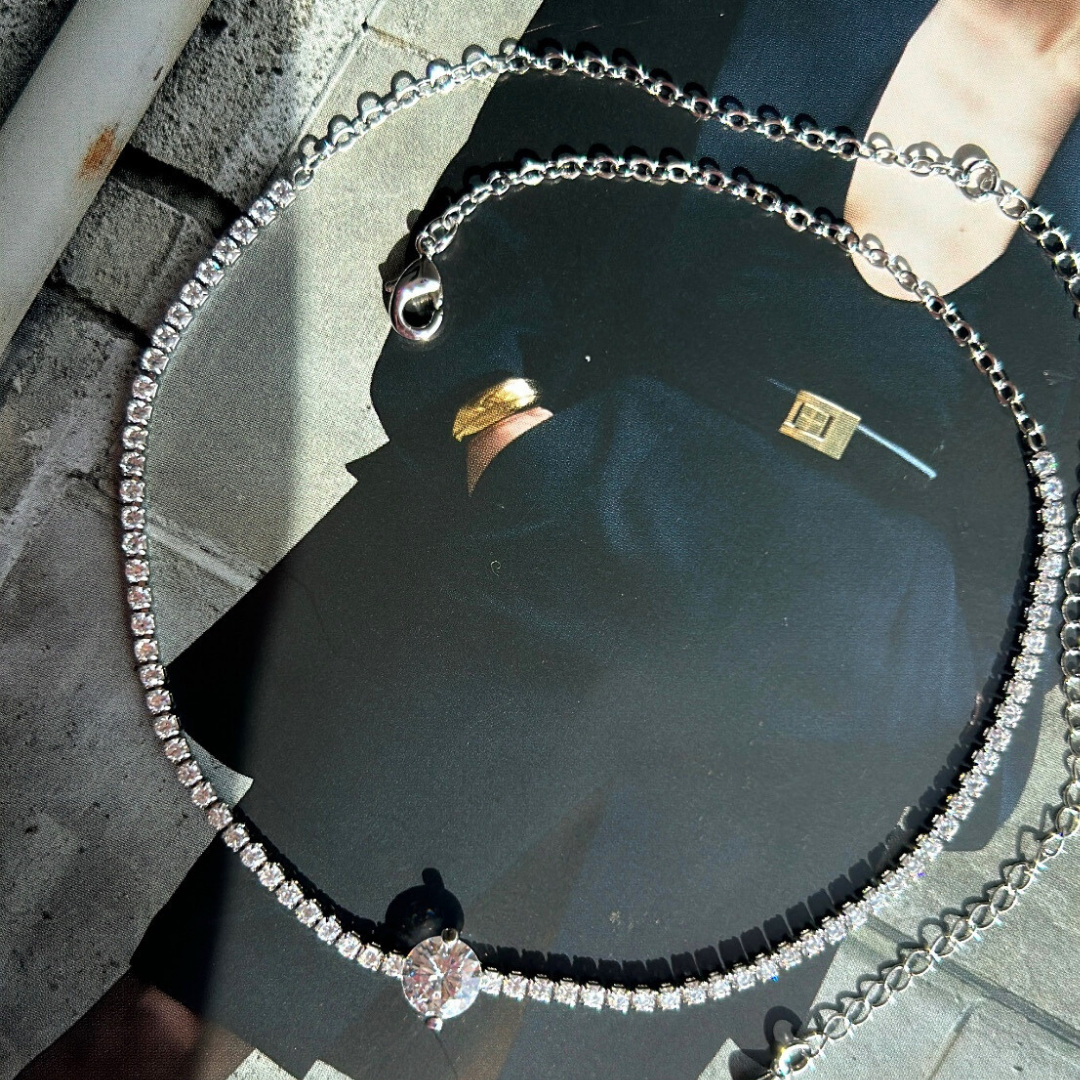 Taşlı Zarif Kolye (1. Model)