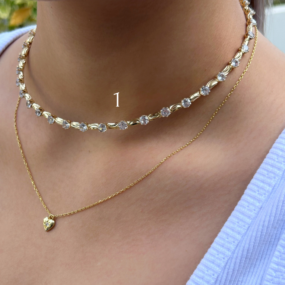 Taşlı Choker Kolye