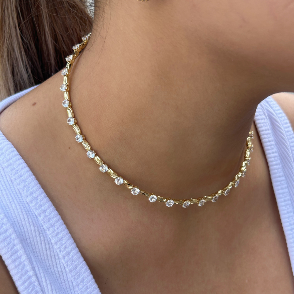 Taşlı Choker Kolye