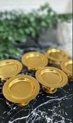 DEKORATİF GOLD KAPLAMA 6 Lİ MAKARONLUK KAHVE YANİ LOKUMLUK LUX SUNUM