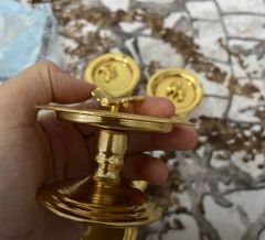 GOLD RENK KELEBEK AKSESUARLI 6 LI MAKARONLUK LOKUMLUK