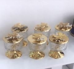GOLD RENK 6 LI KAPAKLI ŞEKERLİK ÇEREZLİK