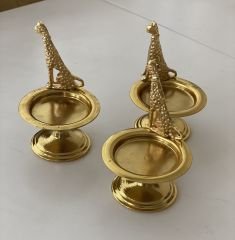 GOLD KAPLAMA ÇITA AKSESUARLI 3 LÜ MAKARONLUK LOKUMLUK