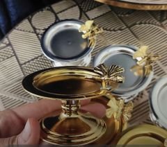 GOLD VE GÜMÜŞ RENK 6 LI KELEBEKLİ MAKARONLUK LOKUMLUK