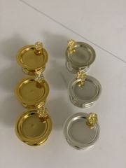 GOLD VE GÜMÜŞ RENK 6 LI JAPON GÜLLÜ MAKARONLUK LOKUMLUK