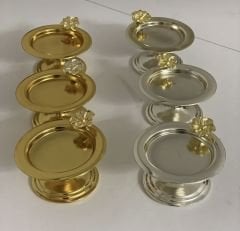 GOLD VE GÜMÜŞ JAPON GÜLLÜ 6 LI MAKARONLUK