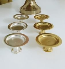 GOLD VE GÜMÜŞ RENK 6 LI MAKARONLUK LOKUMLUK