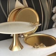 2 FARKLI MODEL KREM SUNUMLUK VE GOLD TEPSİ