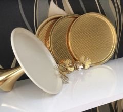 2 FARKLI MODEL KREM SUNUMLUK VE GOLD TEPSİ