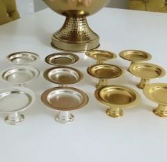 12 LI GOLD VE GÜMÜŞ MAKARONLUK LOKUMLUK