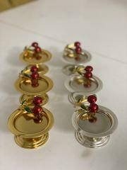 GOLD VE GÜMÜŞ RENK 6 LI KİRAZ AKSESUARLI MAKARONLUK LOKUMLUK