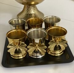 GOLD VE GÜMÜŞ 6 LI KELEBEKLİ GÜL KOVASI