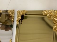 GOLD VE GÜMÜŞ KARE DÖRT KENAR GÜL AKSESUARLI SUNUM TEPSİSİ